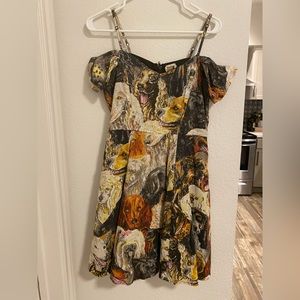 ModCloth On the Up and Pup Dress - Dog Print